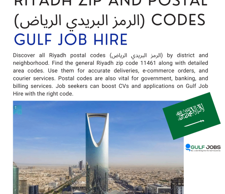 Riyadh Zip and Postal Codes (الرمز البريدي الرياض) – Gulf Job Hire