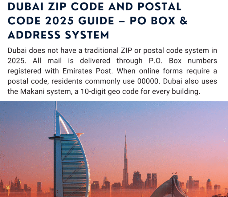 Dubai zip and postal Codes Details – 2025