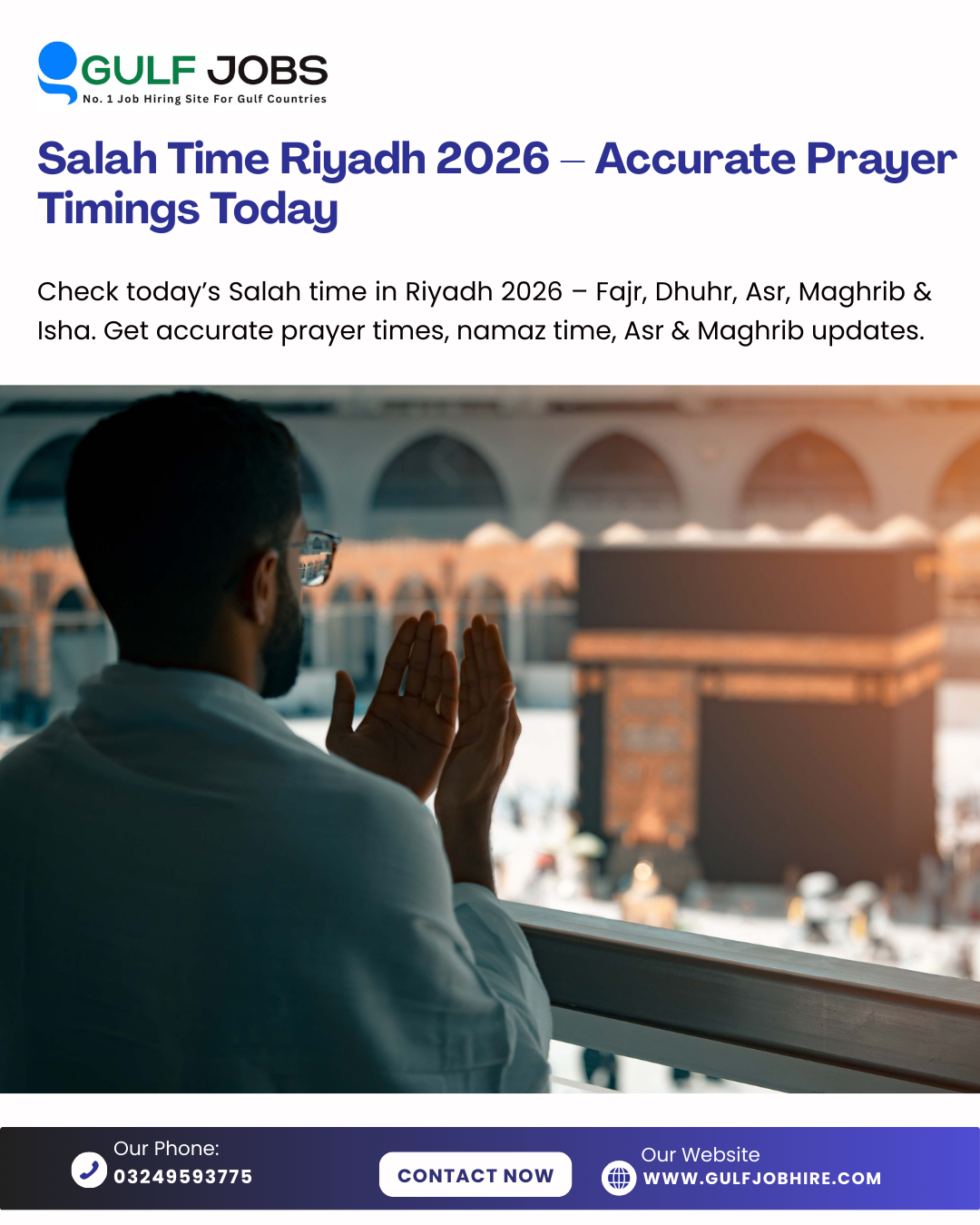 Salah Time Riyadh 2026 &ndash; Accurate Prayer Timings Today