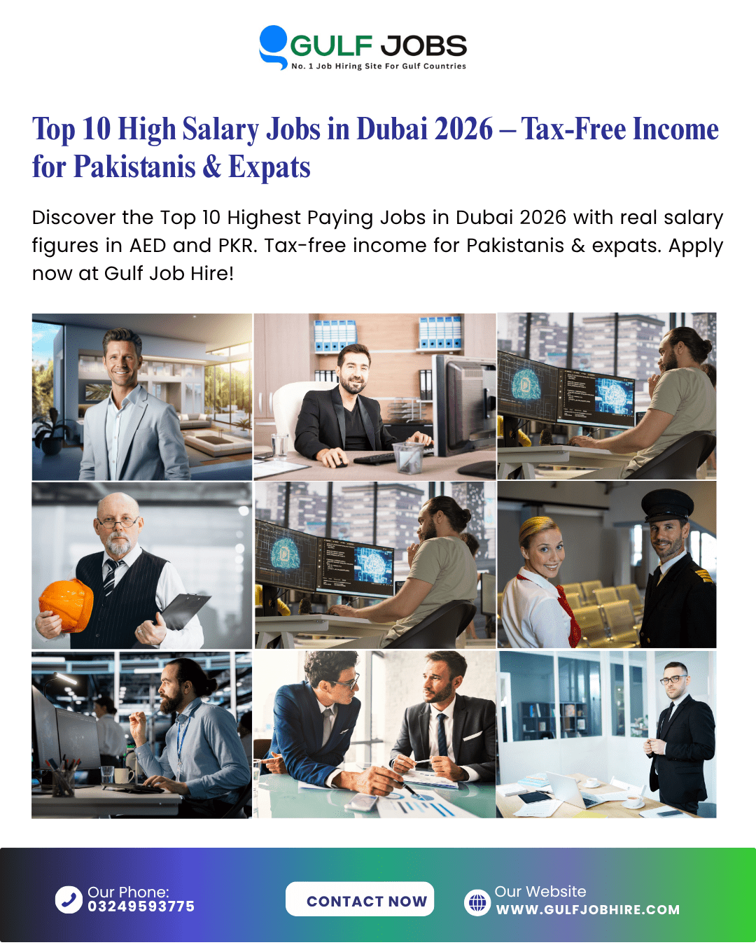 Top 10 High Salary Jobs in Dubai 2026 – Tax-Free Income for Pakistanis & Expats Top 10 High Salary Jobs in Dubai 2026 – Tax-Free Income for Pakistanis & Expats